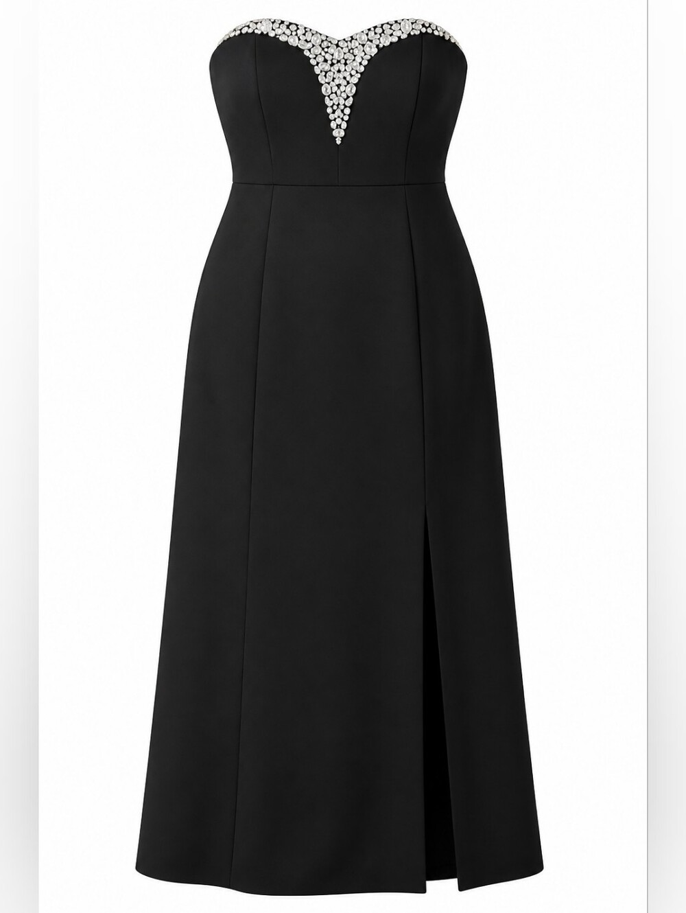 SC Society Black Embellished Sweetheart Maxi Formal Gown Sz 12 NWT 4006